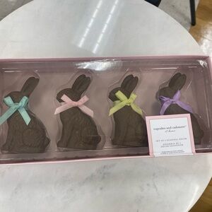 Cupcakes and Cashmere faux chocolate bunnies- adorable!  Brand new boxed Set